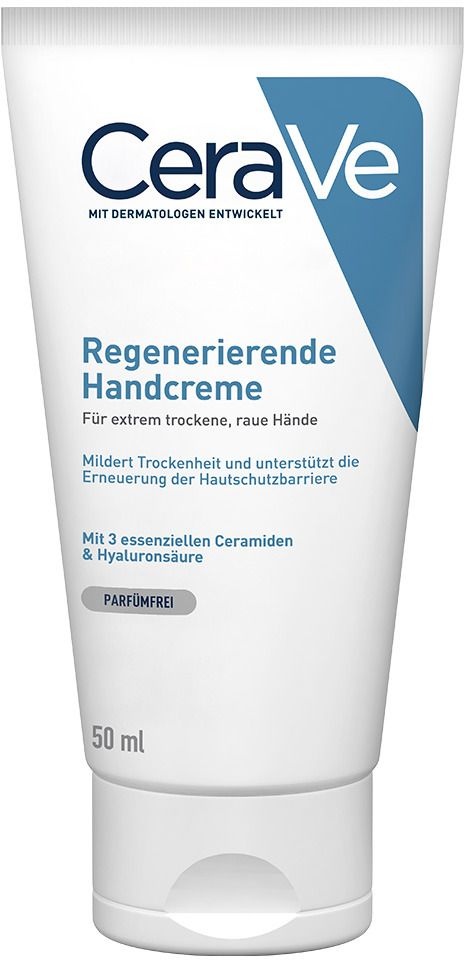 CeraVe Regenerierende Handcreme: feuchtigkeitsspendende Handpflege mit Hyaluron und Ceramiden