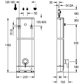 kwc aquarotter gmbh KWC Duschpaneel, F5, Edst., Thermostat, EHM, für Duschkopf, Hygieneoption,