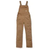 CARHARTT Damen Rugged Flex® Canvas-Latzhose, Carhartt® Braun, S