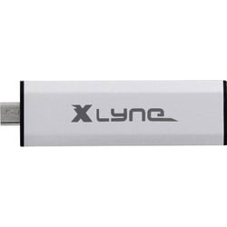 Xlyne Retractable Dual Key (32 GB, USB A, Micro USB, USB 3.0), USB Stick, Schwarz, Silber