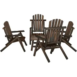 vidaXL 5-tlg. Garten-Lounge-Set Massivholz Fichte