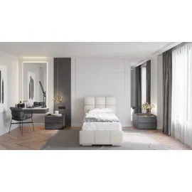 Homesy Polsterbett, Beige, Holz, Mode, 90x200 cm, Oeko-Tex® Standard 100, Schlafzimmer, Betten, Polsterbetten