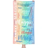 MJARTORIA Personalisiert Strandtuch Microfaser Badetuch mit Namen Kinder Damen, Beach Towel Handtuch Badetuch Stranddecke Schnelltrocknend für Reise Schwimmen Sauna Yoga Fitness 90x180cm Mikrofaser