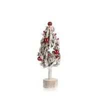 COM-FOUR Deko-Weihnachtsbaum, dekorativer Kleiner Schmuckbaum, tolle Tischdeko, optimal für die Adventszeit, ergänzt Kränze und Girlanden (Baum XL)
