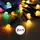 GLOBO Lichterkette Kunststoff 770x3x15cm 20x LED RGB Farbwechsel schwarz