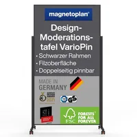 Magnetoplan Moderationstafel 100 x 180 cm grau