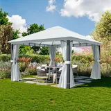 TOOLPORT Sunset 4x4 m Softtop Gartenpavillon, inkl. 4 Seitenteile, stone - (300687)