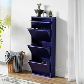 [en.casa] Sokndal 50 x 118 x 15 cm Nachtblau / blau