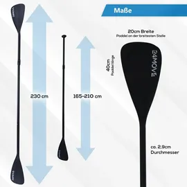24move Doppelpaddel 230 cm schwarz