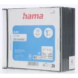 Hama 51275 CD-Leerhülle SlimLine 10er-Pack transperant / schwarz