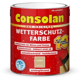 Consolan Wetterschutzfarbe Sandgelb 2,5 l