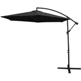 MonsterShop 3m freitragender Sonnenschirm Schwarz
