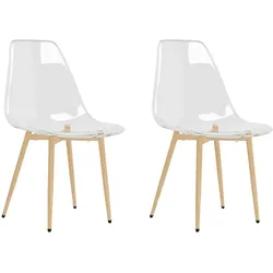 vidaXL Esszimmerstühle 2 Stk. Transparent PET