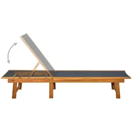 furnicato Sonnenliege 200 x 66 x 0 cm Braun