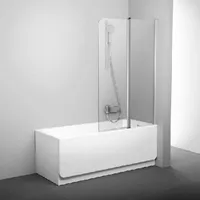 Ravak Chrome - Badewannenabtrennung zweiteilig Cvs2-100 R, 990x1500 mm, rechts, Aluminium glänzend/Klarglas 7QRA0C00Z1