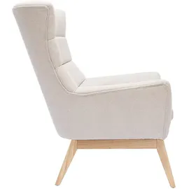 miliboo Sessel BRODY Polyester/Schaumstoff 70 x 70 x 70 cm Beige