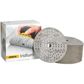 Mirka Schleifpapier Iridium 150 mm Grip 121-Loch Korn 600 100 Stk