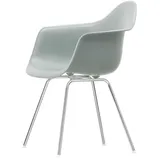 Vitra - Eames Plastic Armchair DAX RE, verchromt / hellgrau (Filzgleiter basic dark)