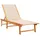 vidaXL Sonnenliegen 2 Stk. mit Tisch Creme Massivholz Akazie Textilene