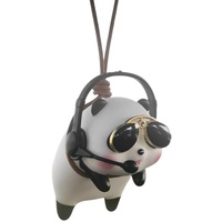 ISAKEN Auto Zubehör zum Aufhängen, Auto Anhänger Süße Swing Tigre Panda Auto Hängen Ornament Rückansicht Spiegel Zubehör für Charms Spiegel Zubehör Lustige Geschenke für Männer Damen