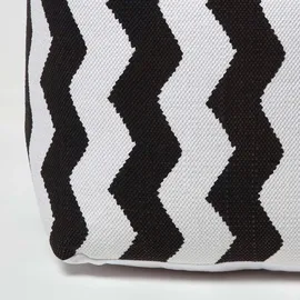 Homescapes Sitzwürfel Textil 40 x 40 x 40 cm Schwarz