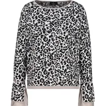 Monari Pullover mit Leoprint - 42 - 42