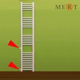 Mert Radiatoren Badheizkörper 300 x 1500 mm weiß