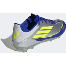 adidas F50 League Messi FG/MG Herren Silver Metallic/Solar Yellow/Lucid Blue 42