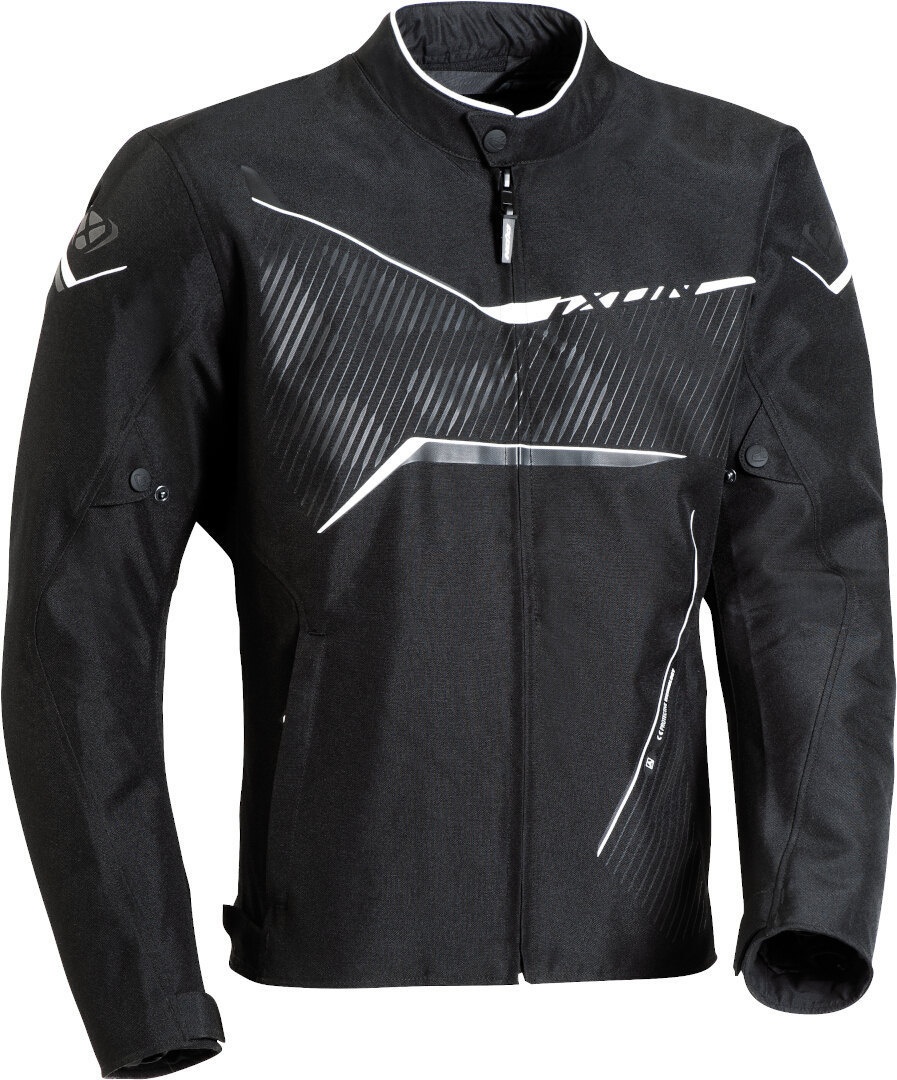 Ixon Slash Motorfiets textiel jas, zwart-grijs-wit, 4XL