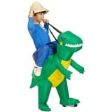 FXICH Inflatable dino Costume for funny party costume Halloween costume,Aufblasbares Dinosaurier kostüm für Kinder 120-150cm