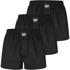 Lousy Livin Boxershorts unifarben schwarz L 3er Pack