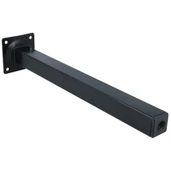 MS Beschläge Metall-Möbelbein 300mm Couchfuss Schwarz Eckig Möbelfuss Tischstütze 25 x 25mm