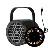 Croovepi Halloween Projektor Ghost Landscape Light Projector Wetterfest Halloween Landschaftslampe mit 16 Mustern für Rasen Theater Outdoor Camping Wohnzimmer