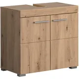 trendteam Waschbeckenunterschrank 1 Einlegeboden 60 x 56 x 34 cm Braun