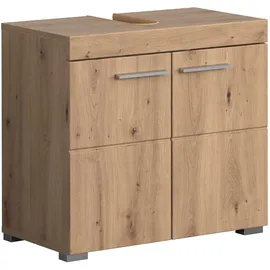 trendteam Waschbeckenunterschrank 1 Einlegeboden 60 x 56 x 34 cm Braun