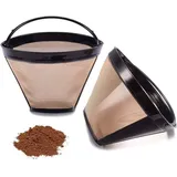 Wiederverwendbarer, kegelförmiger Kaffeefilter für Ninja Coffee Bar Kaffeemaschinen, ersetzt den Permanentfilter (2 Kaffeefilter)