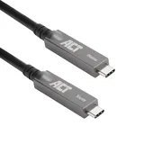 Act USB C Active Optical Cable (AOC) 10m, USB C Video Kabel USB 3.2 Gen2, 10Gbps Hochgeschwindigkeit, USB C Glasfaser Aktiv Optisches Kabel, für Touchpanels, Videokonferenz – AK4330