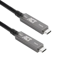 Act USB C Active Optical Cable (AOC) 10m, USB C Video Kabel USB 3.2 Gen2, 10Gbps Hochgeschwindigkeit, USB C Glasfaser Aktiv Optisches Kabel, für Touchpanels, Videokonferenz – AK4330