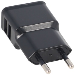 Dual USB-Ladegerät 2,4 A, 2x USB Ausgang, schwarz