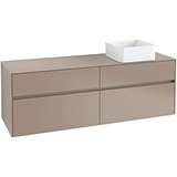 Villeroy & Boch Villeroy und Boch Collaro Waschtischunterschrank C05100VG 160 x 54,8 x 50 cm, Waschtisch rechts, Truffle Grey