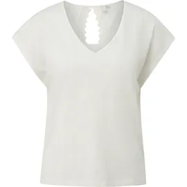 QS T-Shirt Spitzendetail Beige M