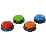 Eduplay 120543 Buzzer mit Blinklicht-Signal & Töne, mehrfarbig, 4-teilig (1 Set)