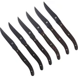 Laguiole Steak Knives 6 pcs black