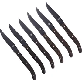 Laguiole Steak Knives 6 pcs black