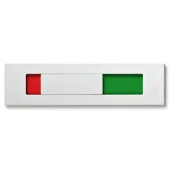 SignSystems Türschild Frei/Besetzt-Schieber 15 x 4 cm Metall silber