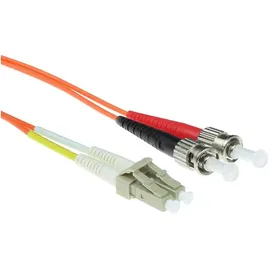 Act 15 meter LSZH Multimode 62.5/125 OM1 fiber patch cable duplex with LC ST connectors. Lc-st 62.5/125 om1 dup 15.00m (RL7015)