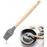 Ccykxa - 1 Stück Silikon-Backpinsel – Silikonpinsel mit Holz – zum Backen und Grillen – Küchenpinsel in Lebensmittelqualität