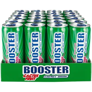 Booster Energy Drink Kaktusfrucht 0,33 Liter Dose, 24er Pack