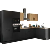 BASIC by Balculina Winkelküche Turin L-Form 330 cm schwarz