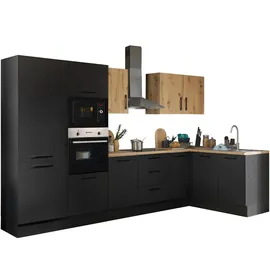 BASIC by Balculina Winkelküche Turin L-Form 330 cm schwarz